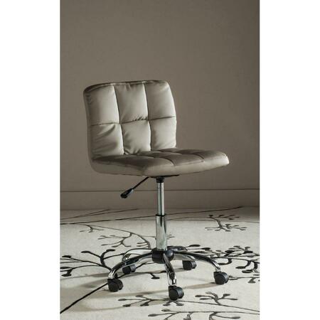 SAFAVIEH Brunner Desk Chair, Grey FOX8510C